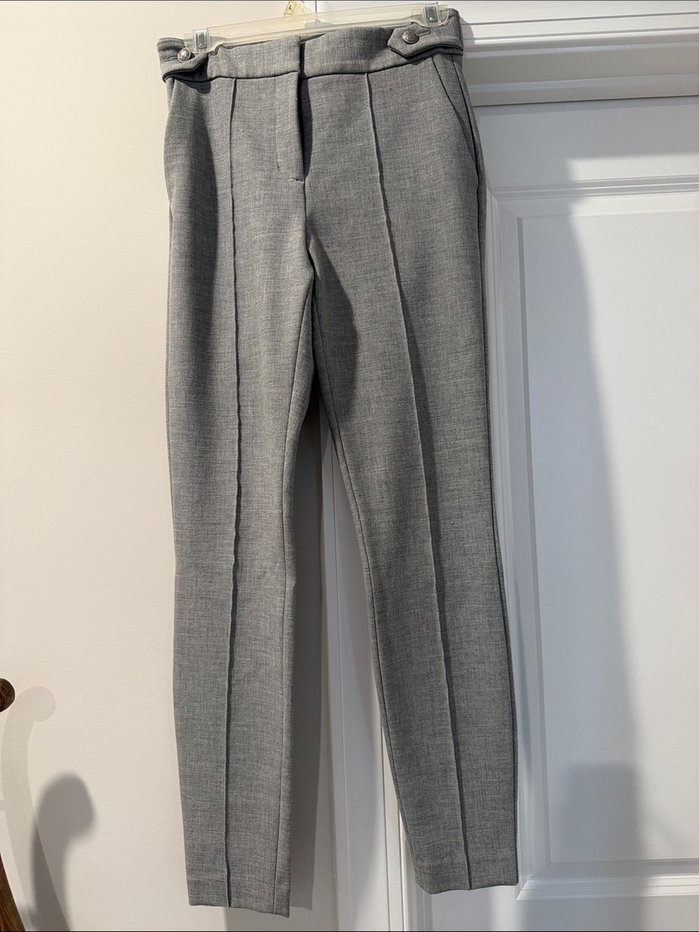 Express Gray High-Rise Skinny Dress Pants